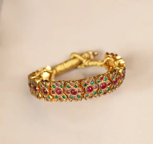 Multi Kundan Cuff by Jewels by RF