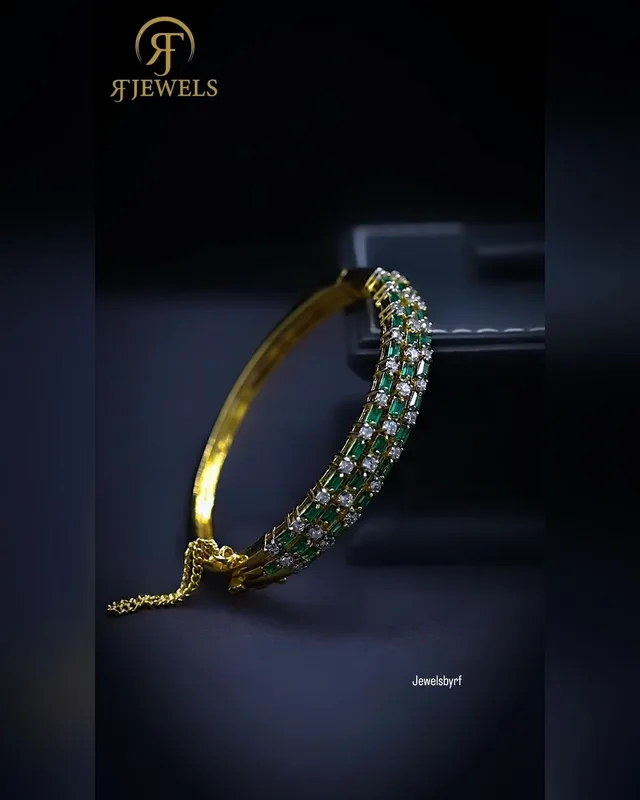 Ema Emerald Bangle by RF Jewels, view 3