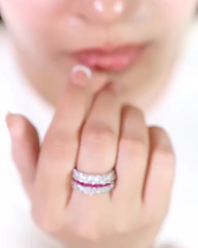 Tulip Ruby Band worn by our model, RF Jewels