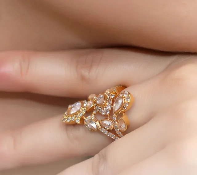 Polki Ring by Jewels by RF, view 4