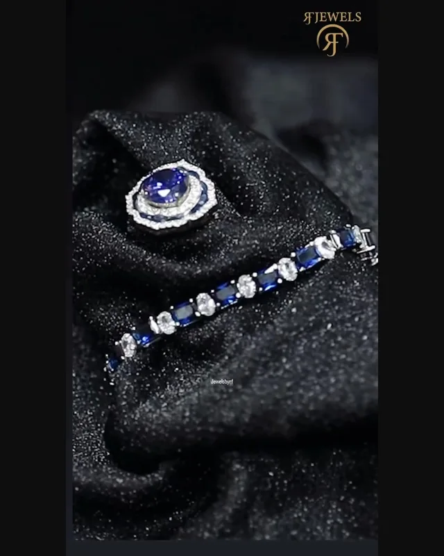 Sapphire Tennis Bracelet by RF Jewels, view 2