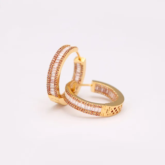 Rose Gold Hoops by Jewels by RF, view 3