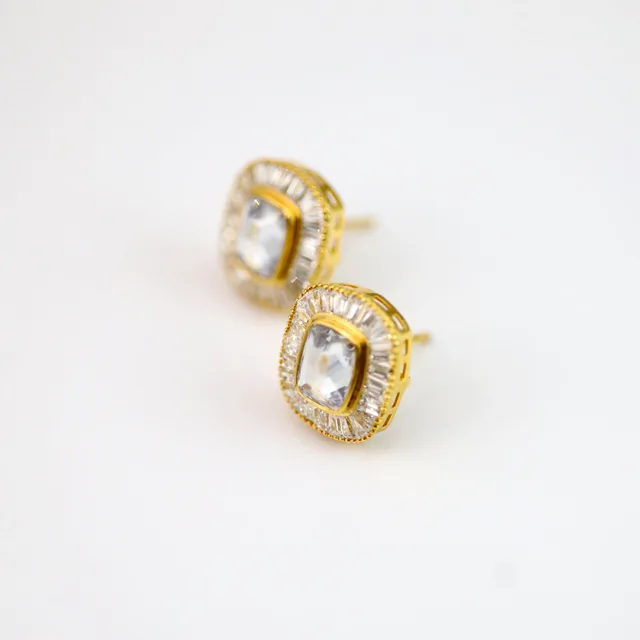 Polki Studs by Jewels by RF, view 4