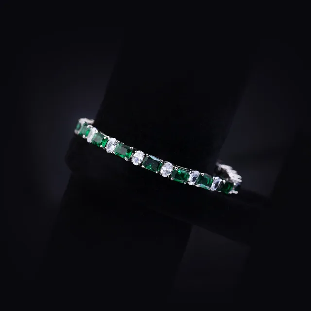 Emerald Tennis Bracelet by Jewels by RF, view 2