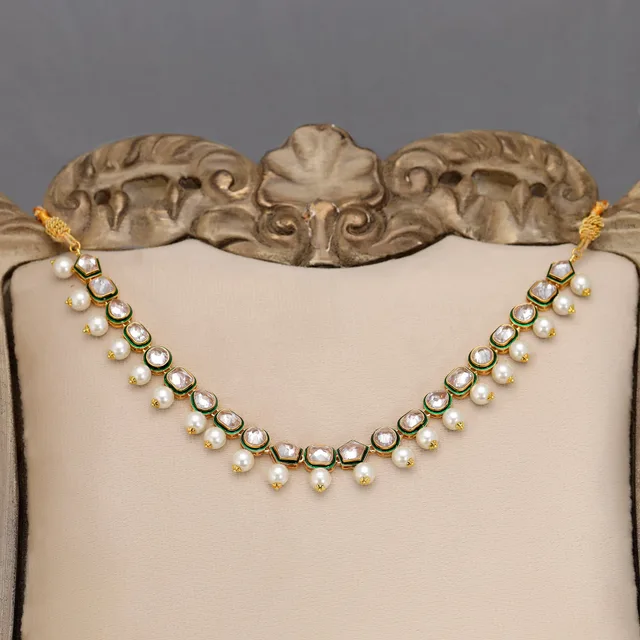 Polki Pearl Mala by Jewels by RF, view 2
