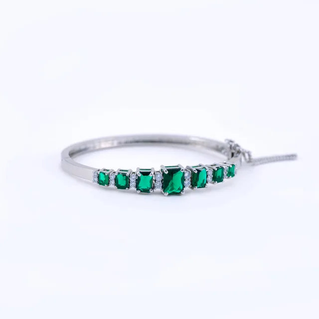 Emerald Esque Bangle by Jewels by RF, view 3