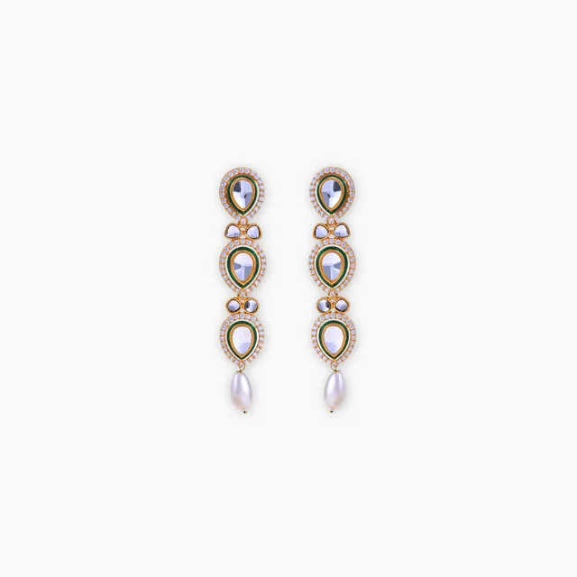 Kundan Earrings by Jewels by RF, view 4