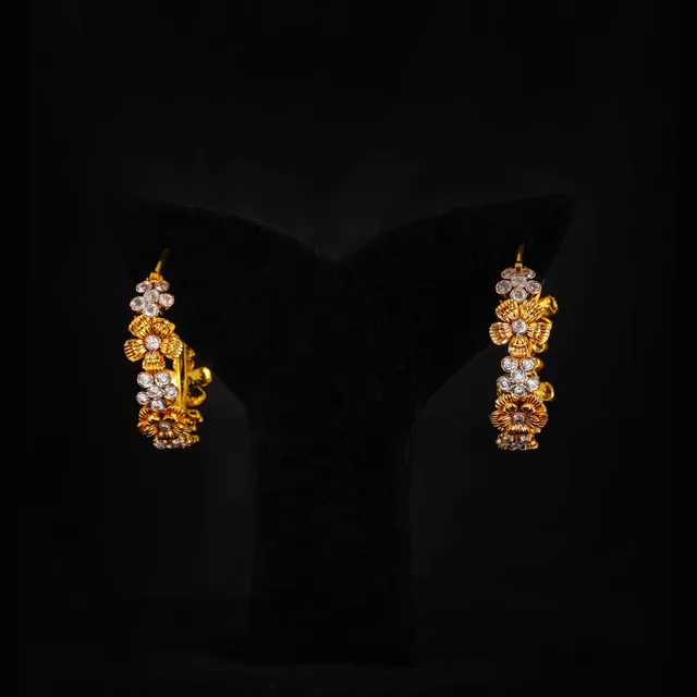 Flower Hoops by Jewels by RF, view 2