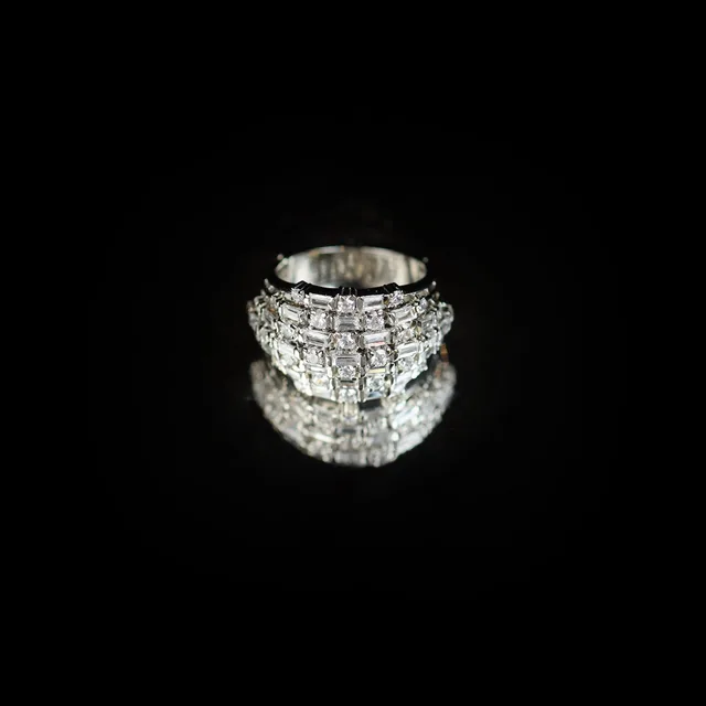 Baguette Thick Band by Jewels by RF, view 3