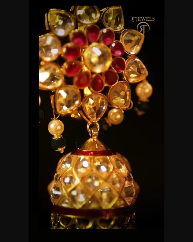 Sitara Jhumkas by RF Jewels, view 3
