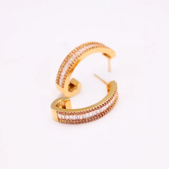 Rosegold Half Hoops by Jewels by RF, view 3