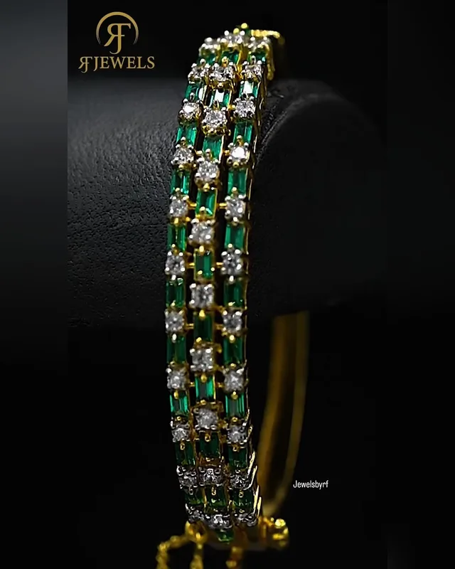 Ema Emerald Bangle by RF Jewels, view 2