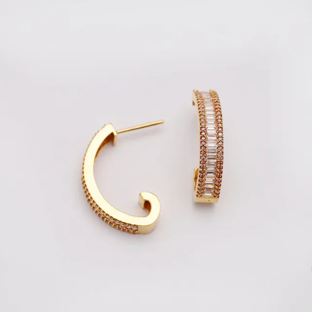 Rosegold Half Hoops by Jewels by RF, view 2