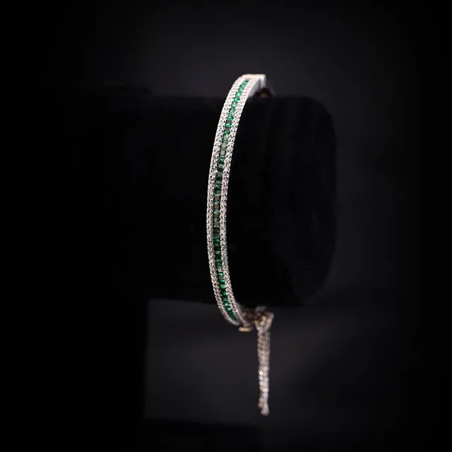 Emerald Bangle by Jewels by RF, view 3