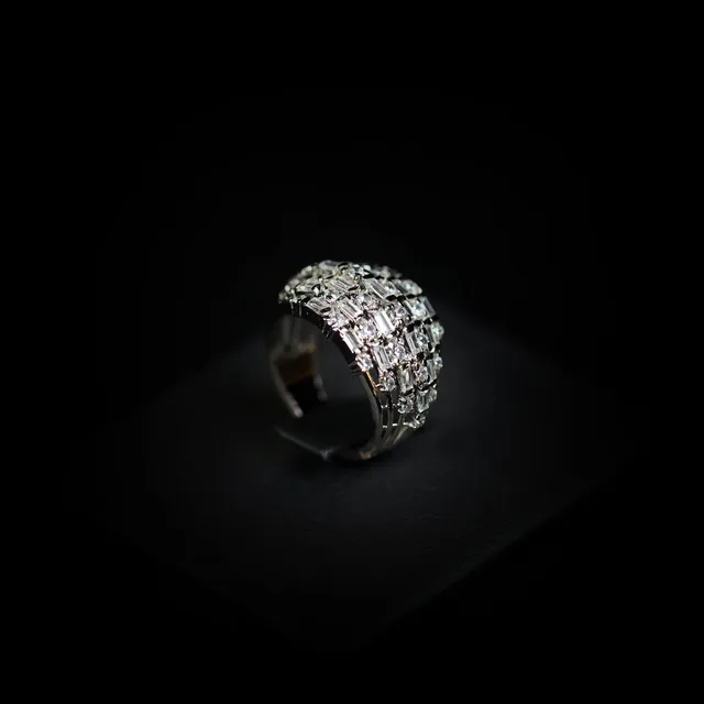 Baguette Thick Band by Jewels by RF, view 2