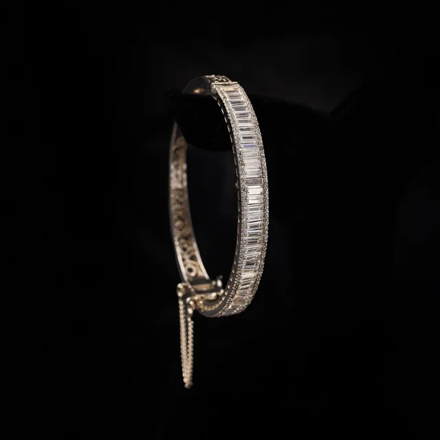 Baguette Bangle by Jewels by RF, view 4