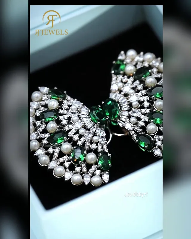 Mor Pankh Earrings by RF Jewels, view 2