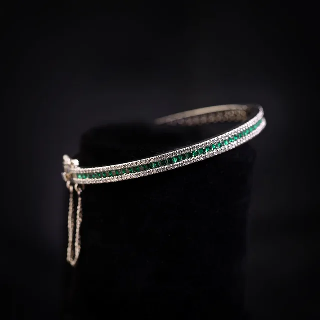 Emerald Bangle by Jewels by RF, view 5