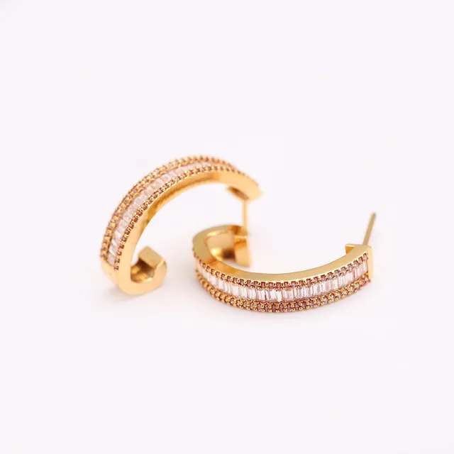 Rosegold Half Hoops by Jewels by RF, view 4