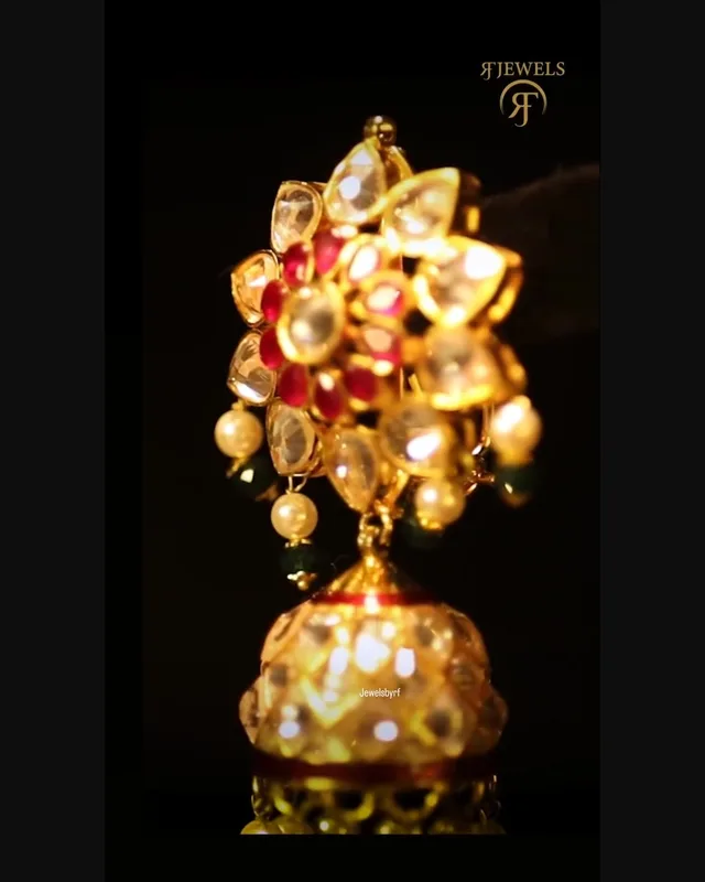 Sitara Jhumkas by RF Jewels, view 2
