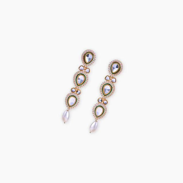 Kundan Earrings by Jewels by RF, view 3