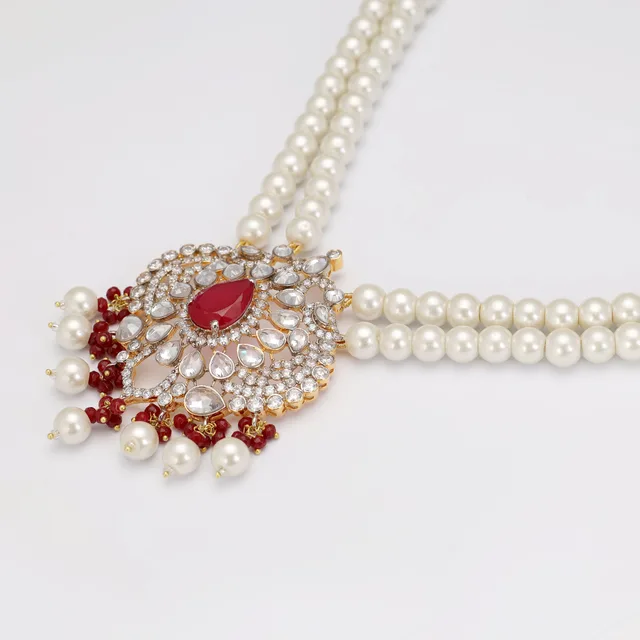 Raj Polki Ruby Pendant by Jewels by RF, view 4