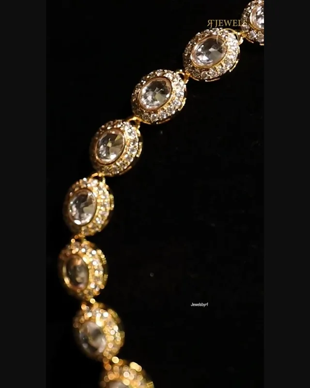 Polki Zircon Mala by RF Jewels, view 3