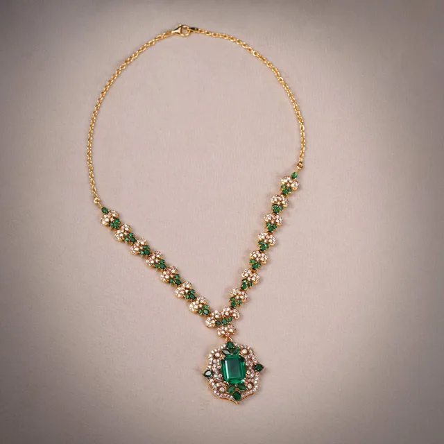 Emerald Necklace by Jewels by RF, view 2