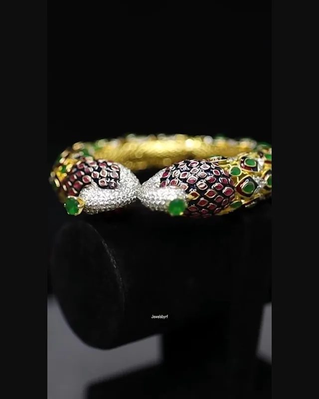 Garden Peacock Bangle by RF Jewels, view 2