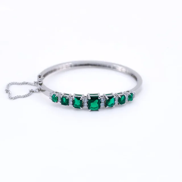 Emerald Esque Bangle by Jewels by RF