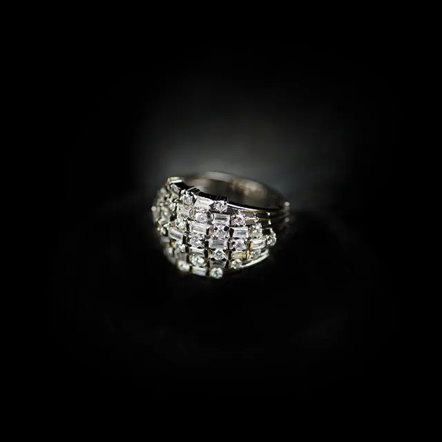 Baguette Thick Band by Jewels by RF, view 6