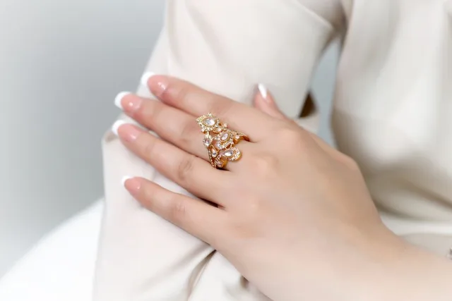 Polki Ring by Jewels by RF, view 2