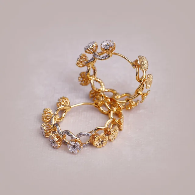 Floral Hoops by Jewels by RF, view 3